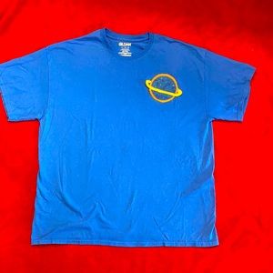 Gildan T Shirt with Raised Felt Planet Patch